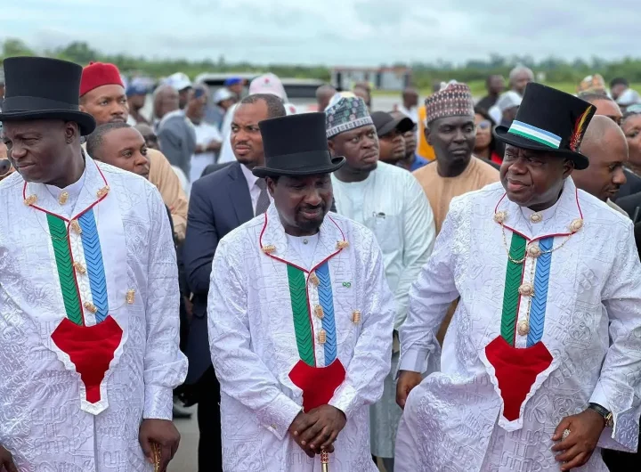 Yenagoa agog as Tinubu receives Governor Diri, others Into APC