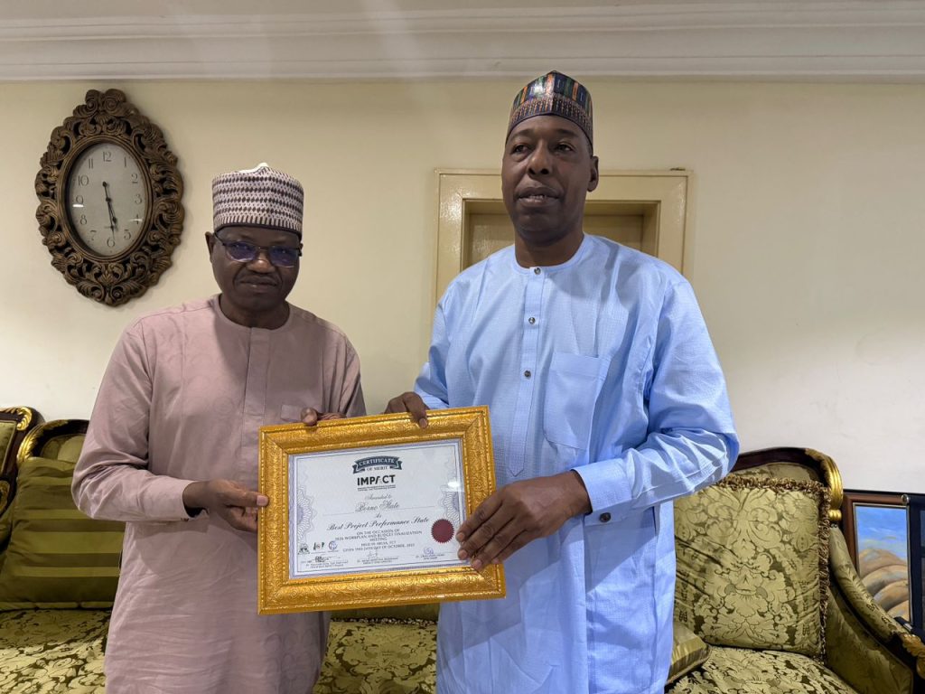 IMPACT: Borno Emerges Best Performing State in Malaria, Immunisation Project Borno State has emerged as the overall best in the implementation of Immunisation Plus and Malaria Progress by Accelerating Coverage and Transforming Services (IMPACT), surpassing other participating states across the country. IMPACT is a World Bank-supported community driven project aimed at reducing by half the mortality of chidren under five by 2030, through strengthening the primary healthcare centers. The project delivers integrated immunisation-plus and malaria sevices to vulnerable population across 235 primary and secondary healthcare facilities across the state. Receiving the award at the Government House in Maiduguri, Borno State Governor Babagana Umara Zulum commended the effort of the Ministry of Health for achieving the milestone. Governor Zulum reaffirmed his administration's commitment to continuing its investment in the health sector to improve the wellbeing of people of the state. "I would like to commend the Health Commissioner, the Permanent Secretary, the IMPACT project coordinator, and the rest of the team for their efforts in achieving this feat of becoming the best-performing state. On behalf of the government and people of the state, I extend our sincere gratitude," Governor Zulum stated. "Healthcare is one of the priorities of this admnistration, therefore, I willl like to assure you that more investment will be made in the entire value-chain of the health sector to ensure quality and affordable healthcare delivery system for people of the state," he added. Presenting the award to the governor, Communissioner for Health and Human Services, Prof. Baba Malum Gana, said the state achieved this feat owing to the high perfomance in the implementation of the project in a holistic and coordinated approach, deployment of digital monitoring tools as well as data quality. He remarked that more than two million anti-malaria drugs, two million test kits and other essential consumables have been distributed in the last one year. "In the last one year more than 2 million anti-malaria, 359,596 long-lasting Insecticide treated nets and 2 million test kits and other essential non-malaria drugs and medical consumables have been distributed across 235 health facilities across the state,” Malum Gana said. The commissioner emphasized that despite the security challenges and 2024 flood disaster, the state was able to achieve immunization coverage in vulnerable areas.