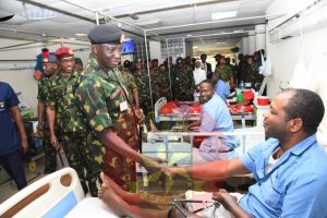 COAS visits injured troops, assures them of adequate medical care
