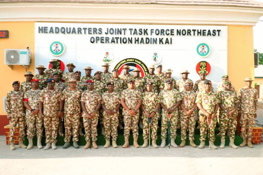 Corps commanders visit Operation Hadin Kai HQ, call for enhanced combat readiness in North East 1 Corps commanders visit Operation Hadin Kai HQ