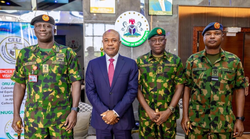 Mbah commends Nigerian Army's renewed drive under Gen. Waidi Shaibu 1 Enugu Governor Mbah meets COAS