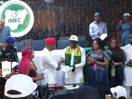 INEC presents Certificate of Return to Soludo after landslide victory in Anambra Governorship election 6 INEC presents Certificate of Return to Soludo after landslide victory in Anambra Governorship election