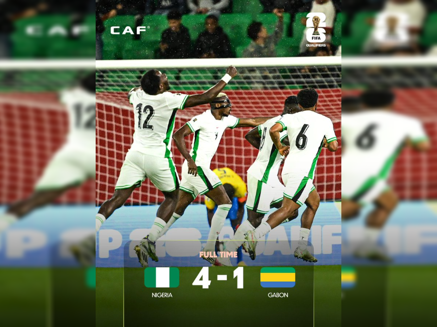 Osimhen scores twice as Nigeria beat Gabon 4–1 to reach World Cup play-off final