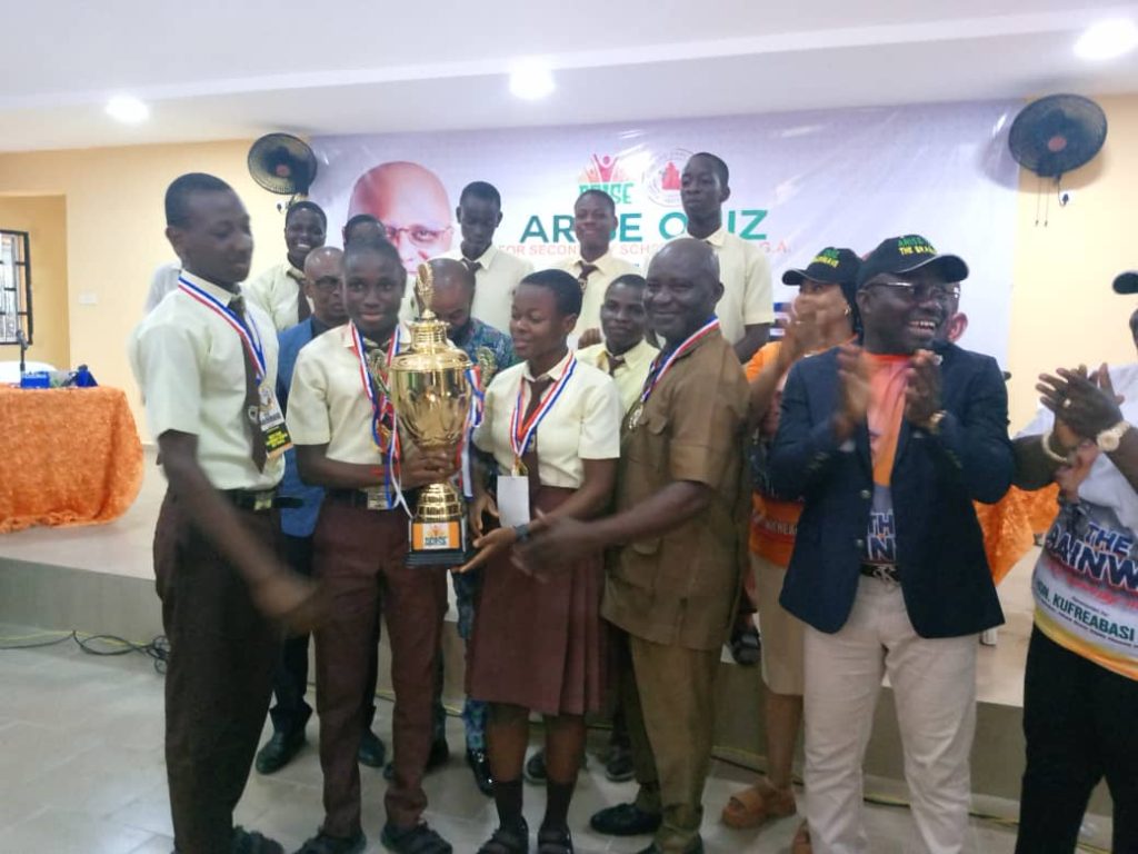 Akwa Ibom lawmaker pledges partnership to improve science education in schools 1 grand finale of the maiden Arise quiz competition tagged "The BRAINWAVE",