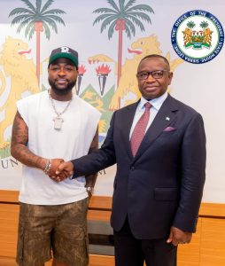 Davido visits Sierra Leone President ahead of AFCON 2025 Beach concert