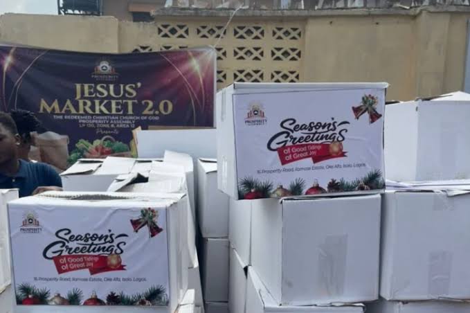 Jesus Market returns: RCCG shares free food, household essentials with Lagos families 2 Jesus Market returns: RCCG shares free food, household essentials with Lagos families