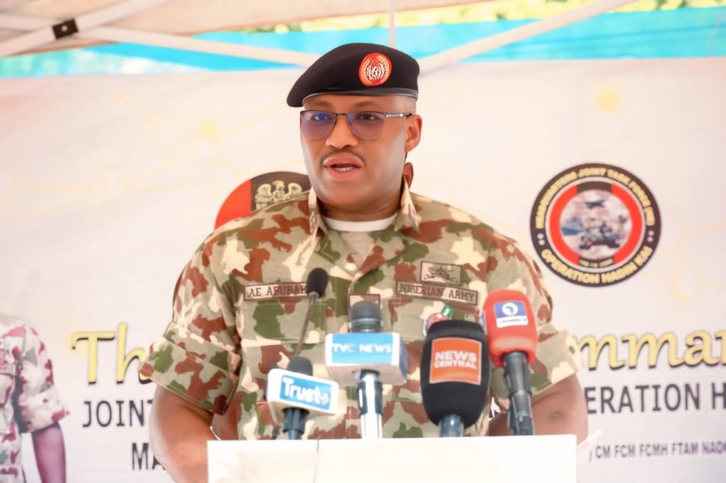 Theatre Commander of the Joint Task Force, North East Operation Hadin Kai (OPHK), Major General Abdulsalam Abubakar,