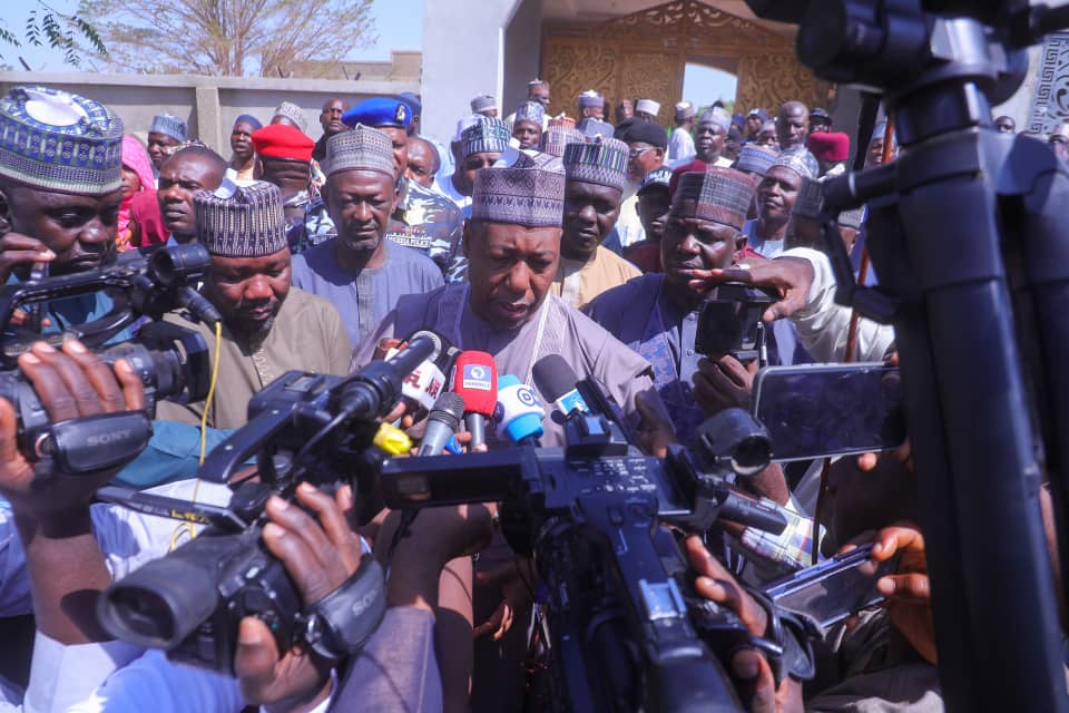 Borno LG elections: Zulum casts vote in Ajari, Mafa 2 Borno State Governor, Prof. Babagana Zulum addresses newsmen shortly after casting his vote