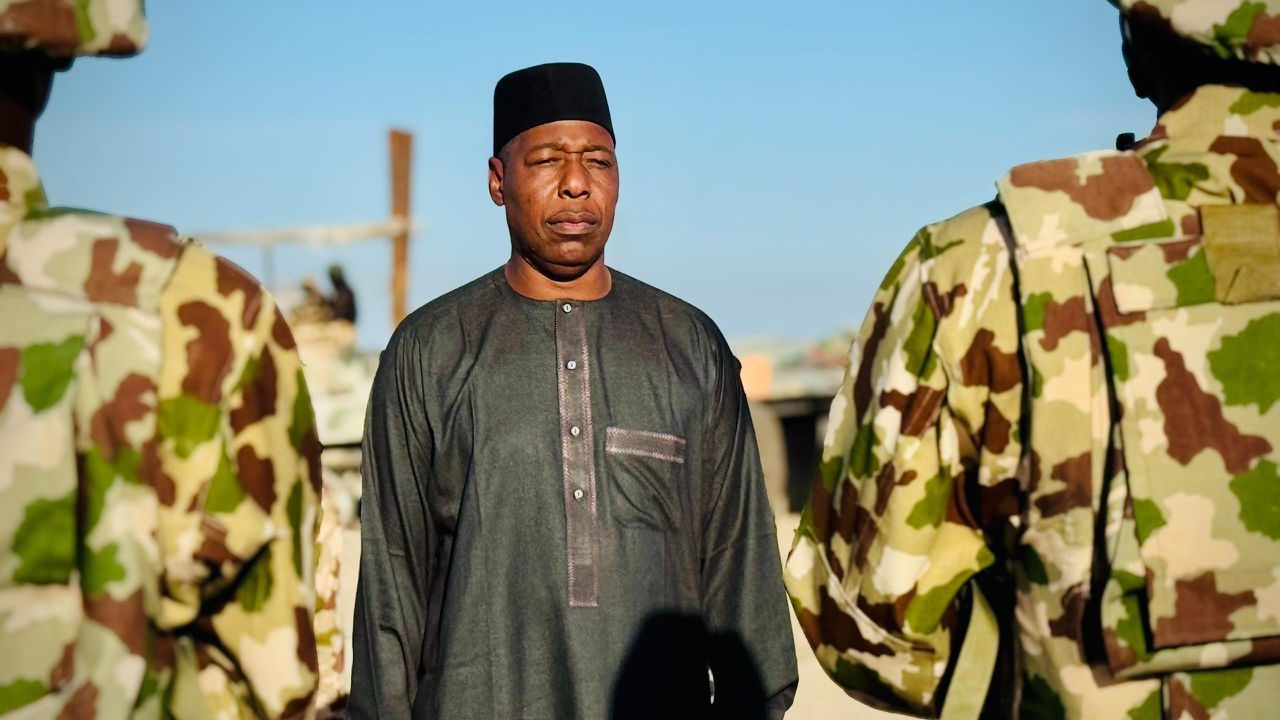 Zulum celebrates Christmas with frontline soldiers in Malam Fatori