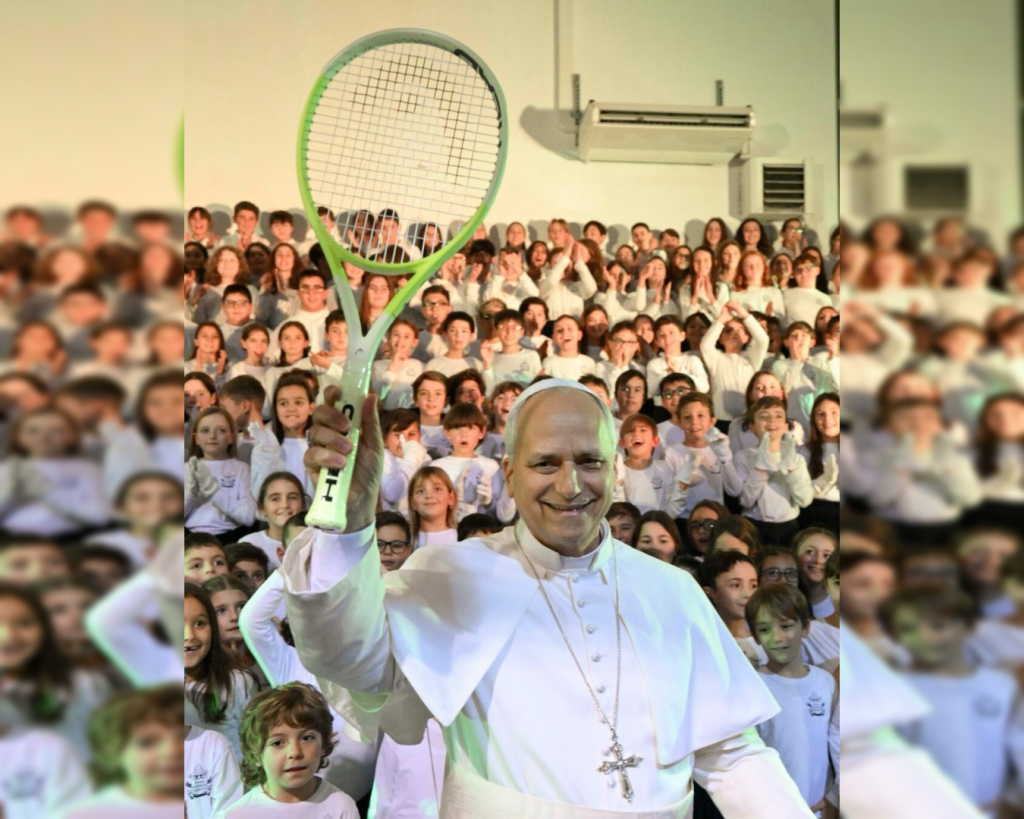 pope Leo attends Christmas concert in a school