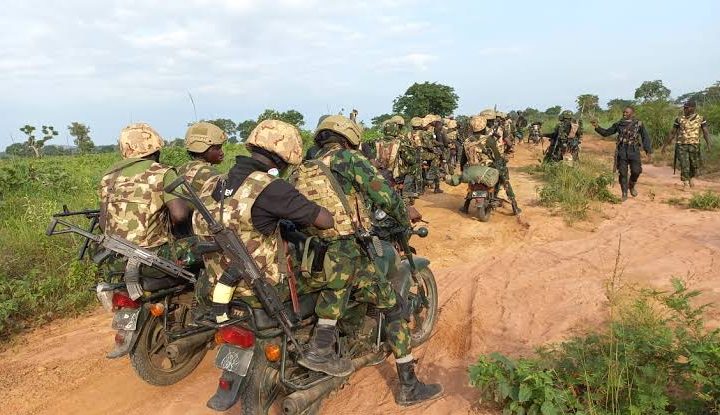 Nigerian Army troops on patrol