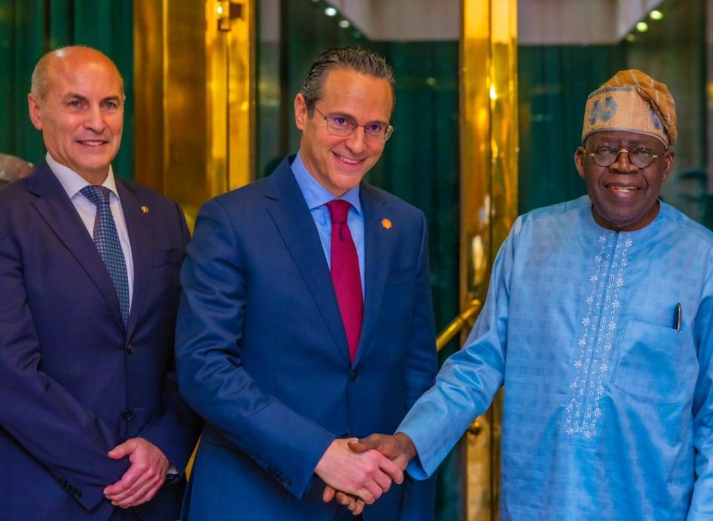 President Bola Ahmed Tinubu received in audience today, Chief Executive Officer of Shell Companies, Mr Wael Sawan and his delegation in the State House.