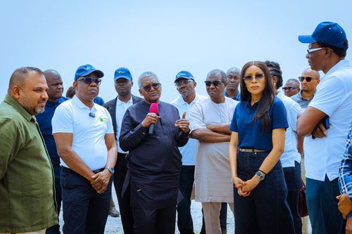 GCEO NNPC Ltd, Engr. Bashir Bayo Ojulari speaks during a facility tour of the Dangote Refinery and Petrochemical Complex in Ibeju-Lekki, Lagos, on Saturday.