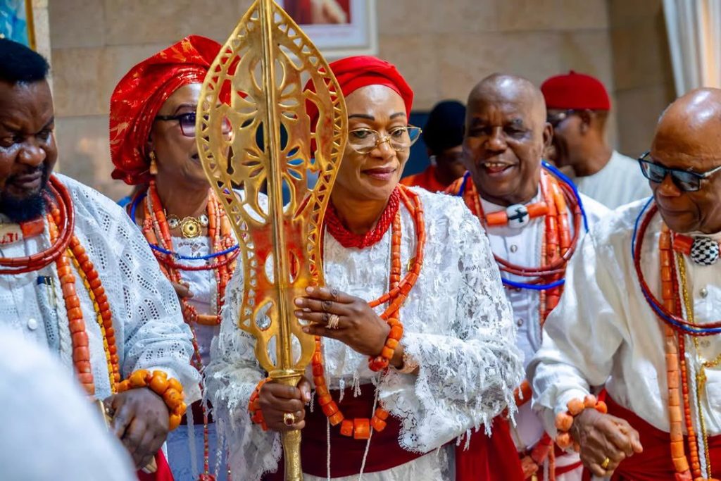 The First Lady, Oluremi Tinubu was conferred with the traditional title of Utukpa-Oritse of Warri Kingdom alias Ugbone