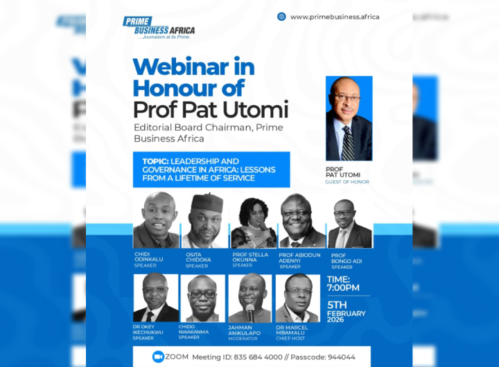 Utomi @70: Speakers at Prime Business Africa webinar hail his ethics, ideas, leadership