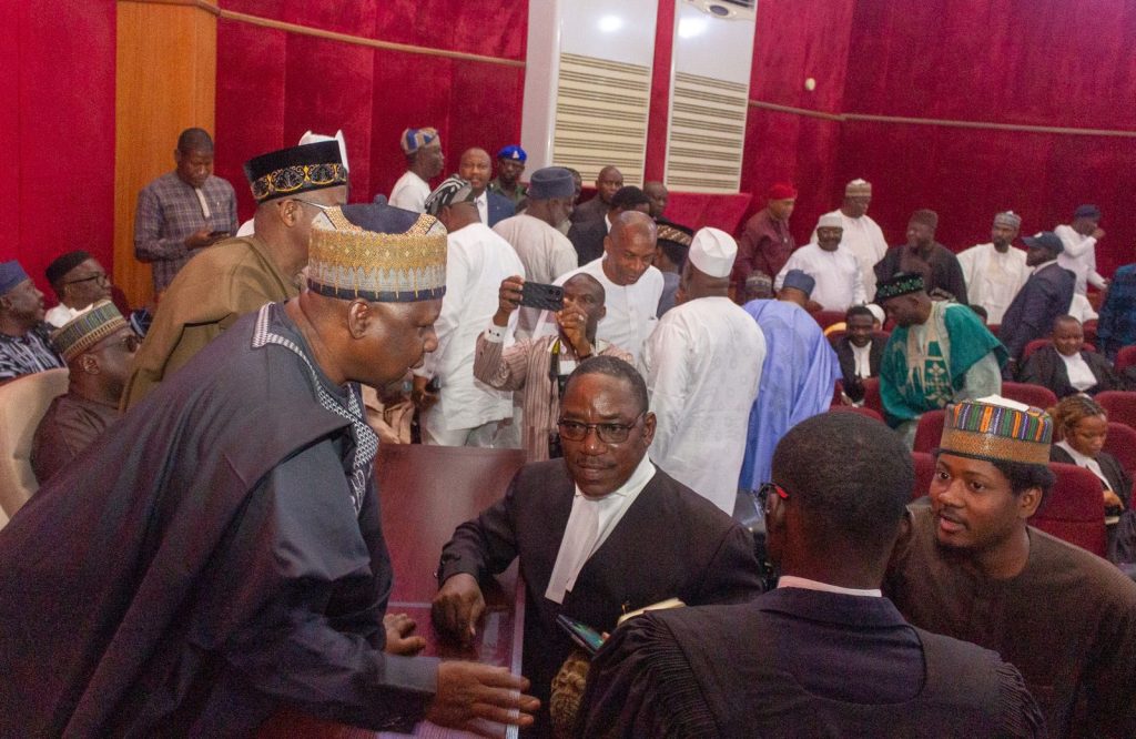 Turaki-led PDP leadership at the Court of Appeal in Abuja. Photo credit: @OfficialPDPNig