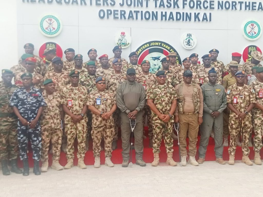 Defence Minister visits Maiduguri, orders fresh military strategy, assures troop welfare to defeat Boko Haram 1 Defence Minister visits Maiduguri0A0A