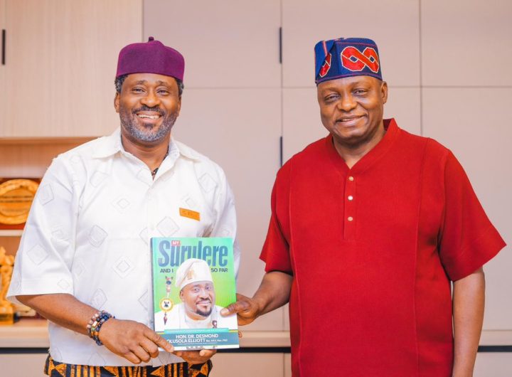Desmond Elliot pays courtesy visit to APC National Chairman, Yilwatda
