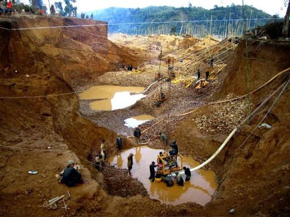 Illegal mining site in Nigeria