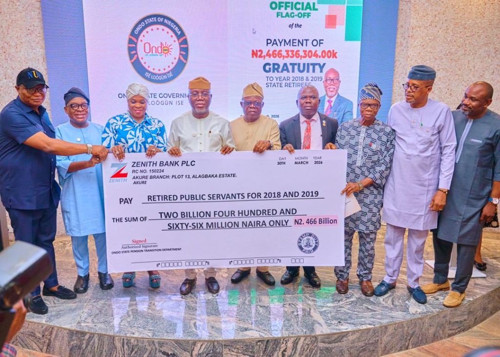 Ondo Governor Aiyedatiwa approves ₦2.4bn gratuity for 733 retirees, says payment is moral duty, not politics