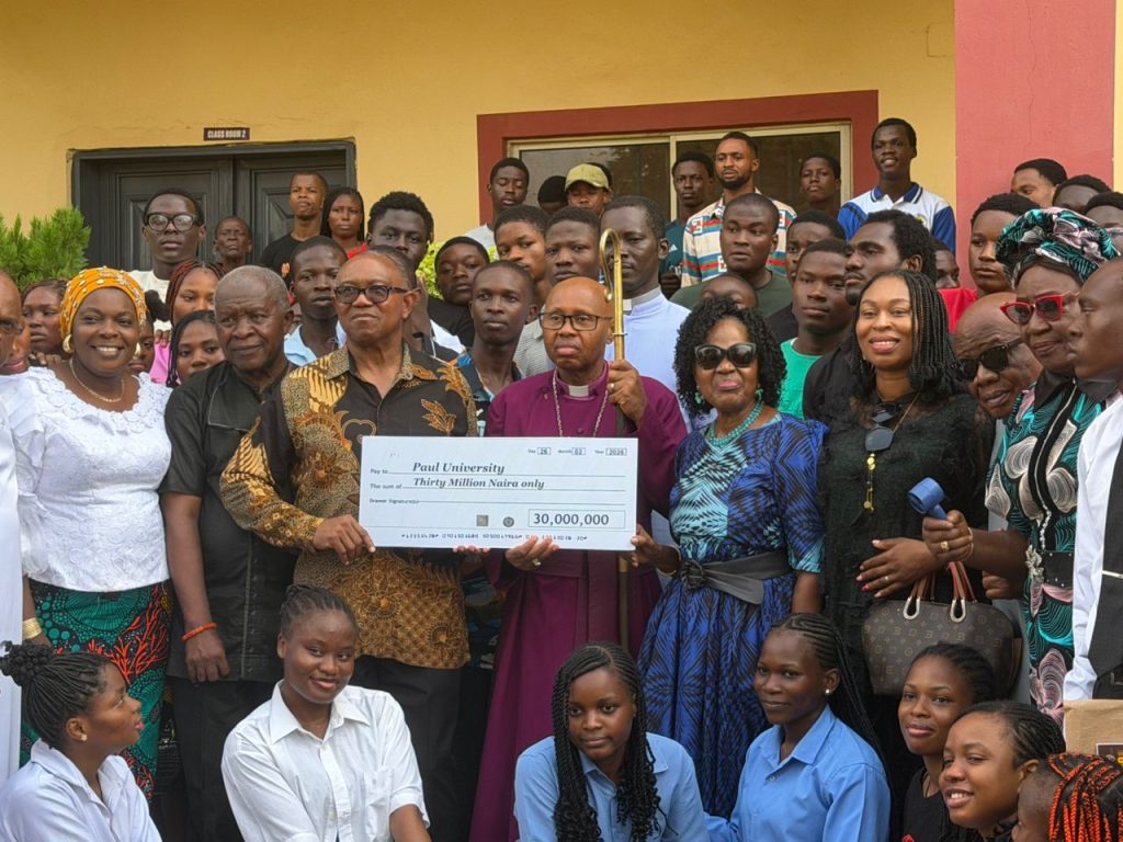 Peter Obi donates ₦30m to Paul University Awka, urges students to embrace education for better future 1 Peter Obi donates ₦30m to Paul University Awka, urges students to embrace education for better future