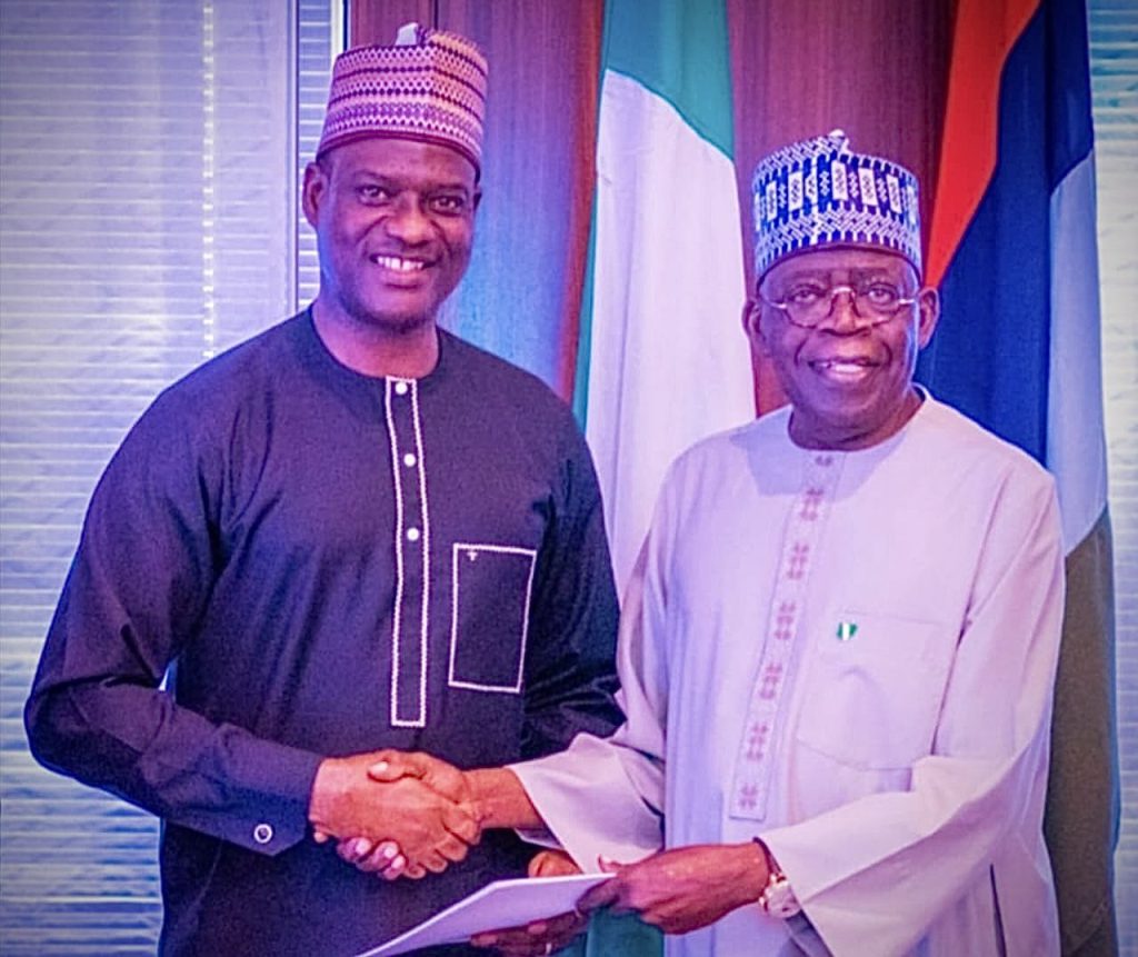President Bola Tinubu and the Minister of State for Finance, Mr Taiwo Oyedele