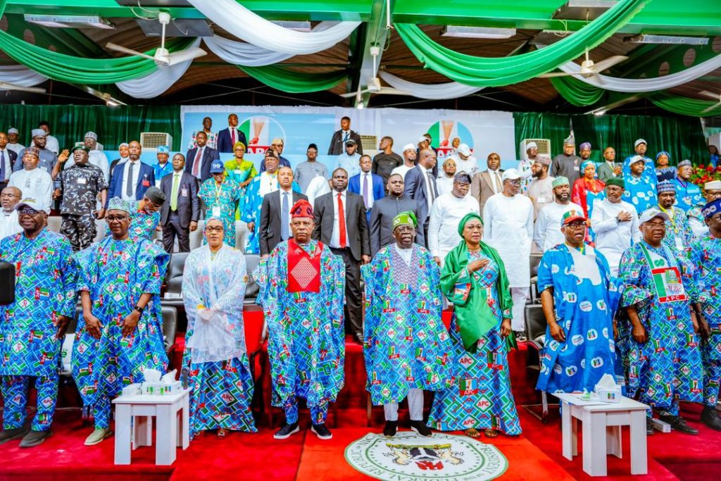 PHOTONews: Tinubu, Shettima, and delegates at APC National Convention 1 Tinubu at APC National Convention.