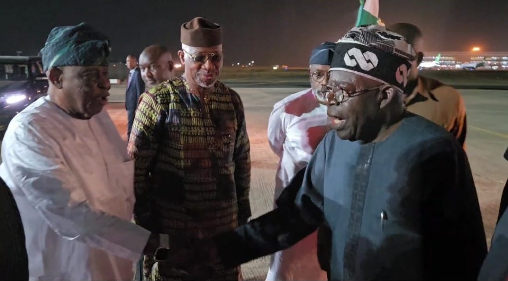 President Tinubu returns to Abuja