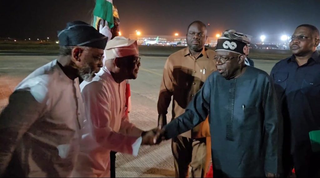 President Tinubu returns to Abuja