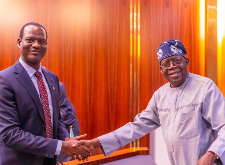 President Bola Tinubu and the newly sworn in Minister of State for Finance, Taiwo Oyedele