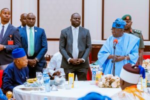 Tinubu to Nigerians: Our unity remains unshakable 4 President Bola Tinubu speaking on Monday during the interfaith breaking of the fast with traditional and religious leaders at the Presidential Villa