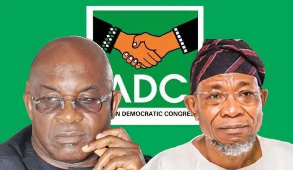 ADC National Chairman, David Mark and National Secretary, Rauf Aregbesola