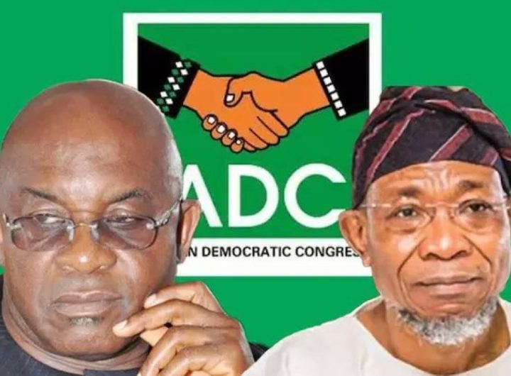 ADC National Chairman, David Mark and National Secretary, Rauf Aregbesola