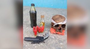 Police arrest notorious kidnapper in Akwa Ibom, recover human skull, bone, weapons