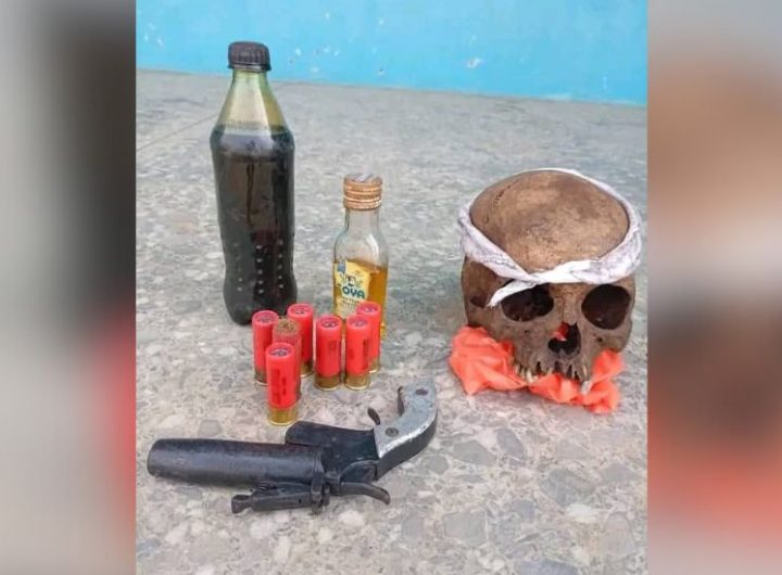 Police arrest notorious kidnapper in Akwa Ibom, recover human skull, bone, weapons
