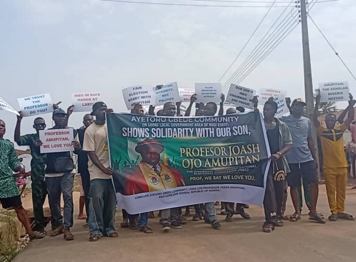 Kogi youths protest alleged political attack on INEC Chairman Amupitan