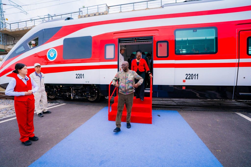 PHOTONews: Sanw-Olu receives new set of 24-car trains to strengthen the Lagos Red Line fleet