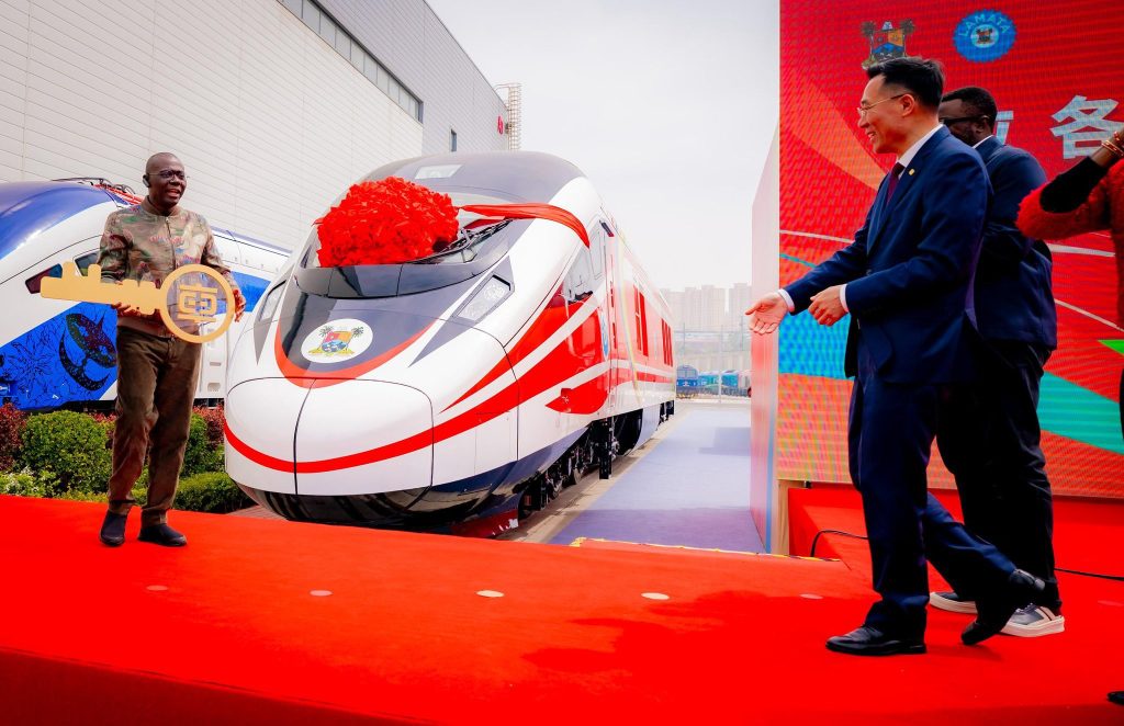 PHOTONews: Sanw-Olu receives new set of 24-car trains to strengthen the Lagos Red Line fleet