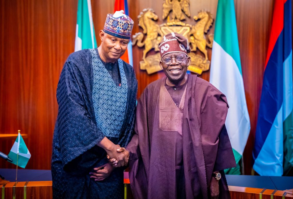 President Bola Tinubu and the newly sworn in Housing Minister, Muttaqha Darma