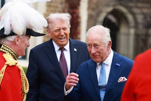 US President Donald Trump meets UK King Charles 11