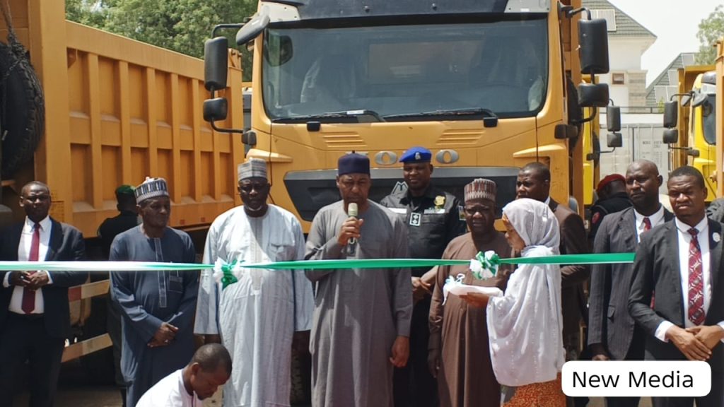 Zulum procures 30 trucks to boost road construction amid security challenges in Borno