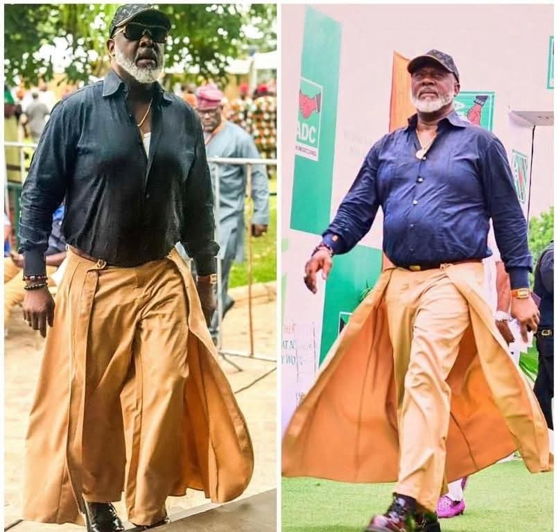 Dino Melaye rocks unique outfit at ADC Convention in Abuja