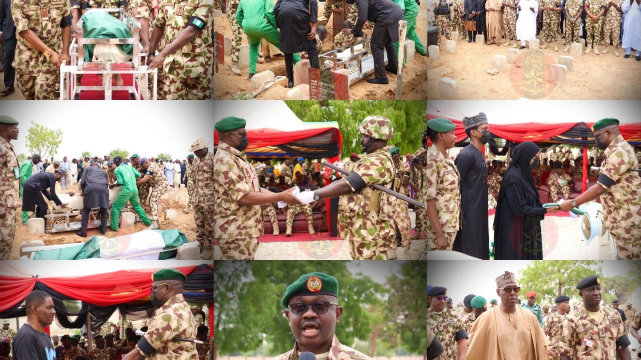 In a solemn and emotionally charged ceremony, the nation on Wednesday, 15 April 2026, laid to rest Late Brigadier General Omo Braimah, Captain Azubuike Michael Esimai, and other gallant soldiers who paid the supreme price in the line of duty.