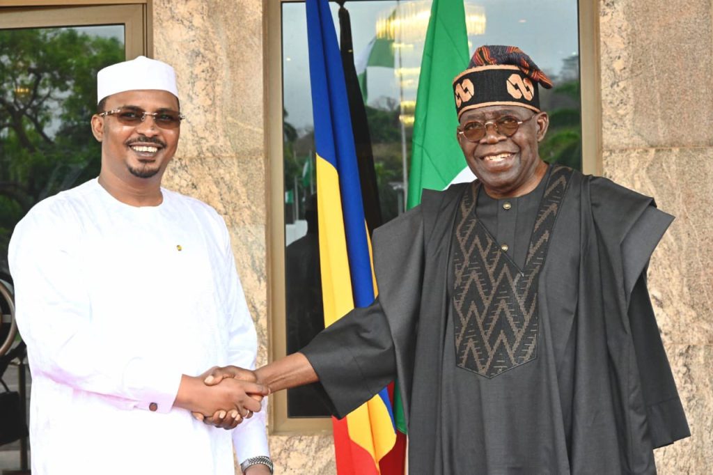PHOTONews: Tinubu receives Chadian President Mahamat Itno at the Presidential Villa Abuja 1 President Bola Ahmed Tinubu and President Republic of Chad, Mahamat Idriss Deby Itno at the Presidential Villa, Abuja during the Chadian President’s visit to Nigeria on Thursday. Photo: State House.