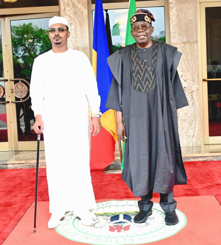 PHOTONews: Tinubu receives Chadian President Mahamat Itno at the Presidential Villa Abuja 2 President Bola Ahmed Tinubu and President Republic of Chad, Mahamat Idriss Deby Itno at the Presidential Villa, Abuja during the Chadian President’s visit to Nigeria on Thursday. Photo: State House.