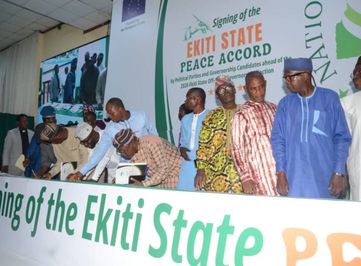 Ekiti 2026: 13 political parties sign peace accord ahead of governorship election 2 13 political parties sign peace accord ahead of governorship election