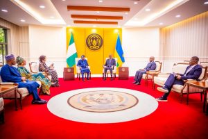 Tinubu to market Nigeria as Africa’s top investment destination at CEO Forum in Kigali 2 Rwanda President Paul Kagame receives President Tinubu at Urugwiro presidential village