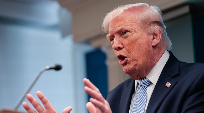 US President Donald Trump warns