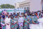 Uba Sani hosts Nigerian First Lady for flag-off of 100 trucks of rice and ₦1.2 billion palliatives