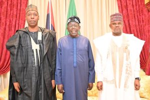 Zulum presents Borno APC governorship candidate Gubio to Tinubu 2 Zulum presents Borno APC governorship candidate Gubio to Tinubu